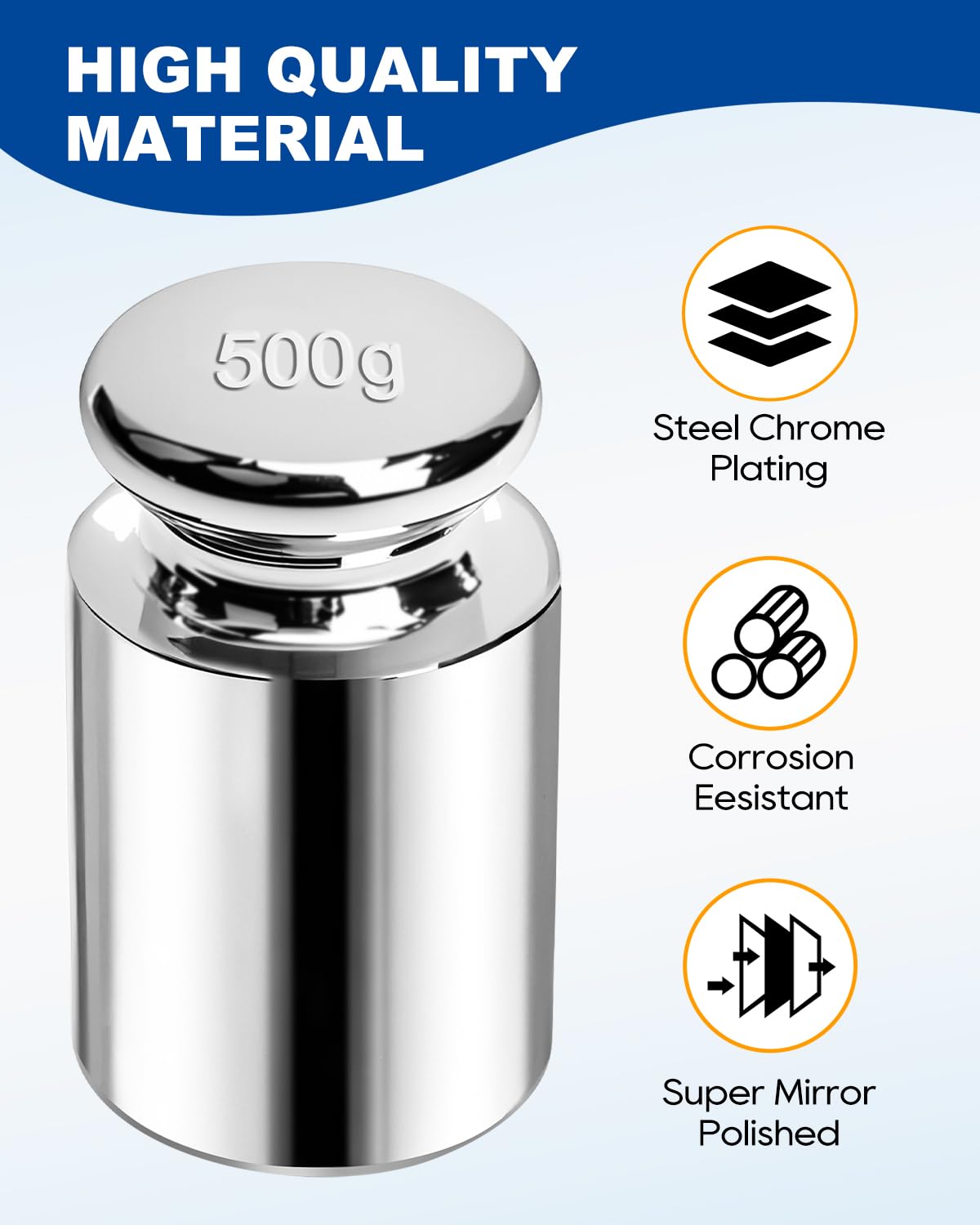 UCEC Calibration Weights for Digital Scale, 500g Gram Weights, Precision Stainless Steel Balance Scale Calibration Weight for Lab Educational Science