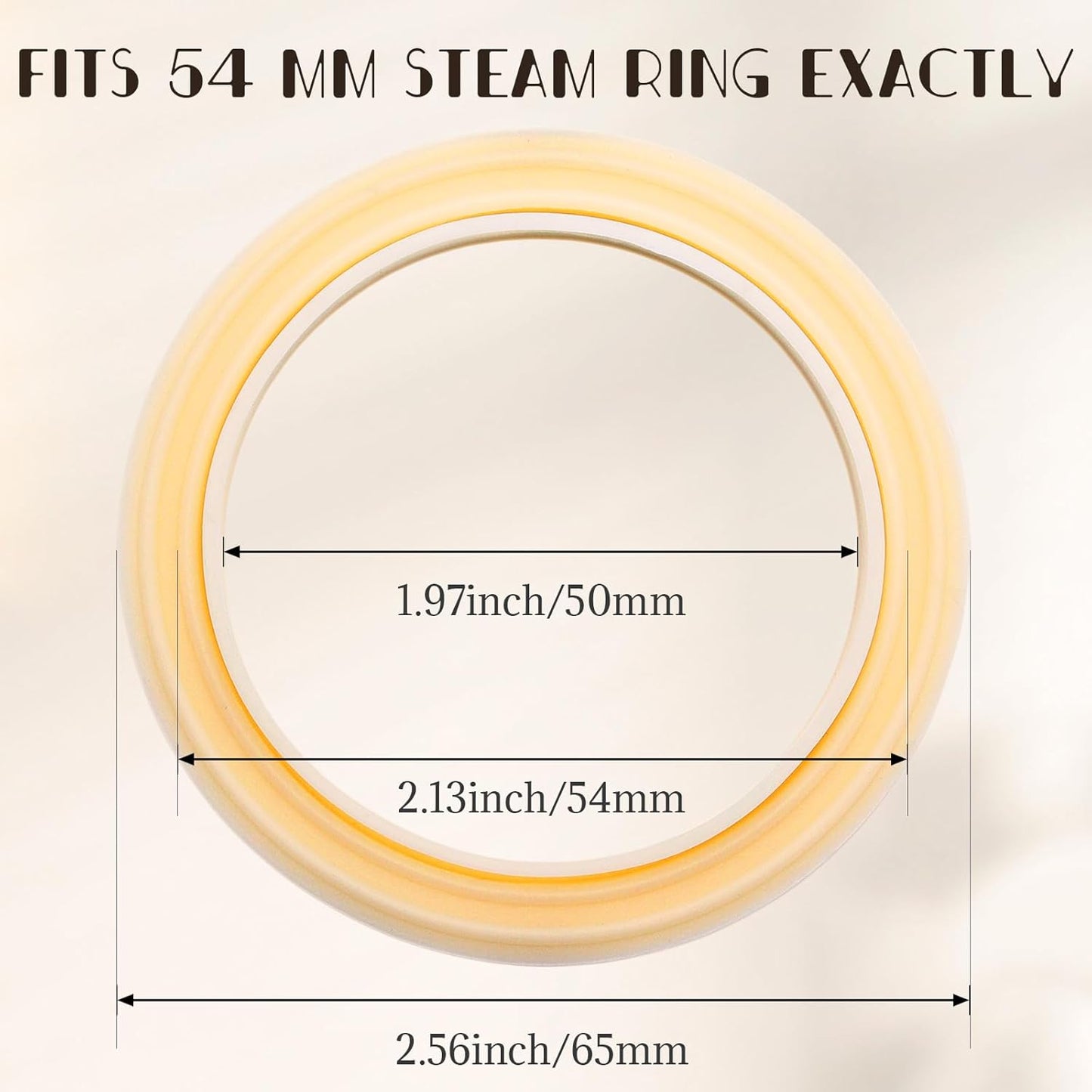 2PCS 54mm Silicone Steam Ring for Breville Espresso Machine, Espresso Machine Accessories for Breville 878/870/860/840/810/500/450 and Sage 500/870/875/880/810/878 Grouphead Gasket Replacement Part