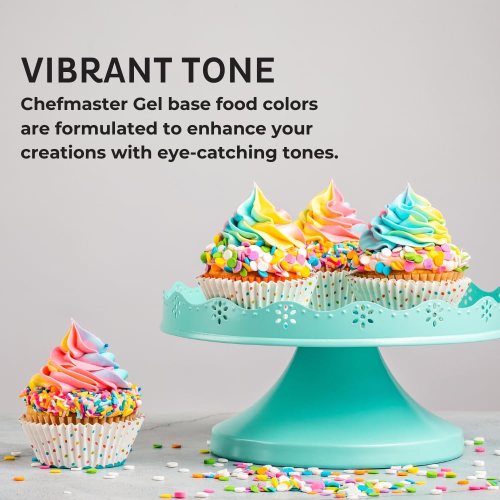Chefmaster Baker's Rose Gel Food Coloring | Vibrant Color | Professional-Grade Dye for Icing, Frosting, Fondant | Baking & Decorating | Fade-Resistant | Easy-to-Use | Made in USA | 1 oz