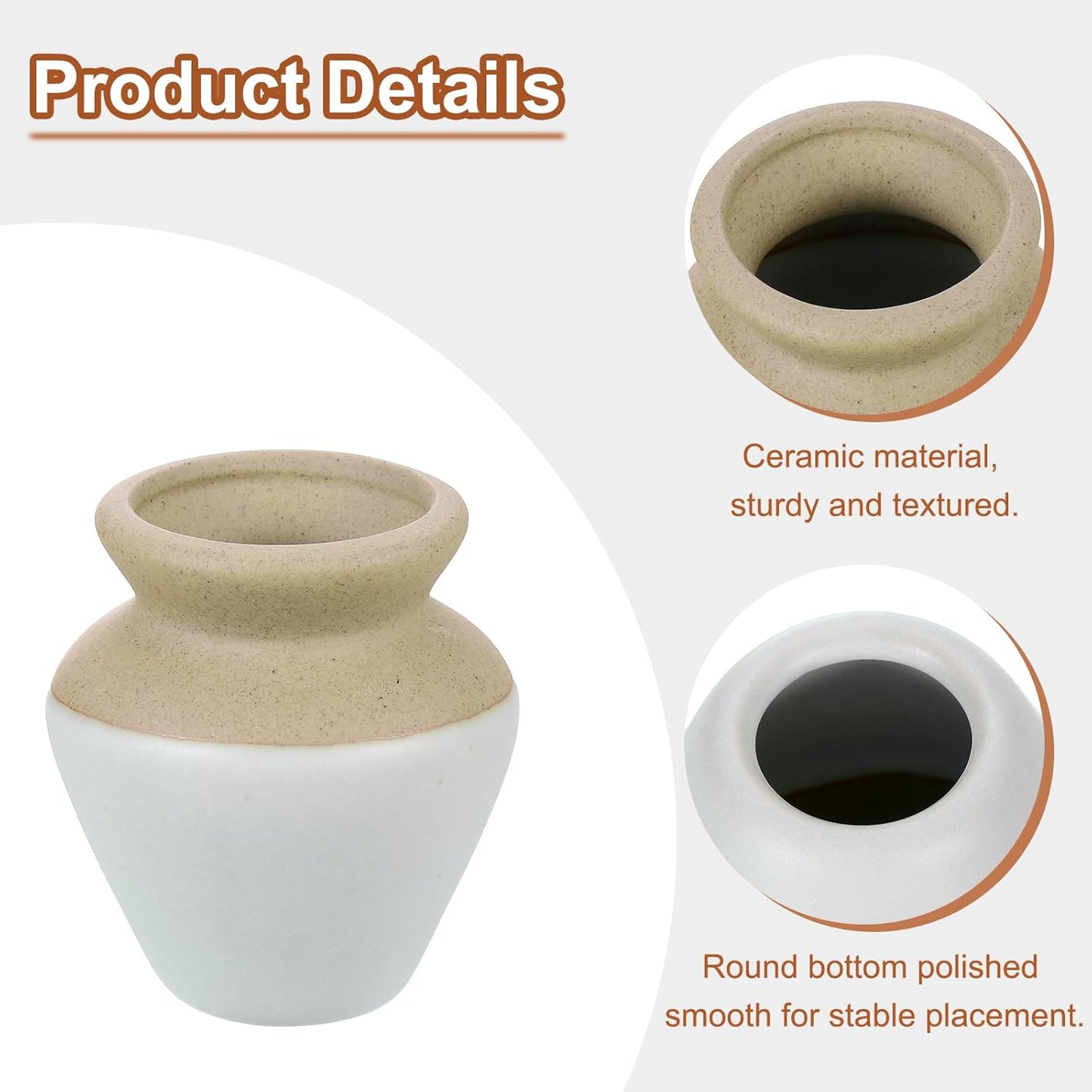 HARFINGTON Ceramic Chasen Stand 65mm Matcha Whisk Holder Teas Set Whisks Stand Traditional Matcha Tea Chasen Holder Tea Set Accessories for Tea Tasting, Gray White