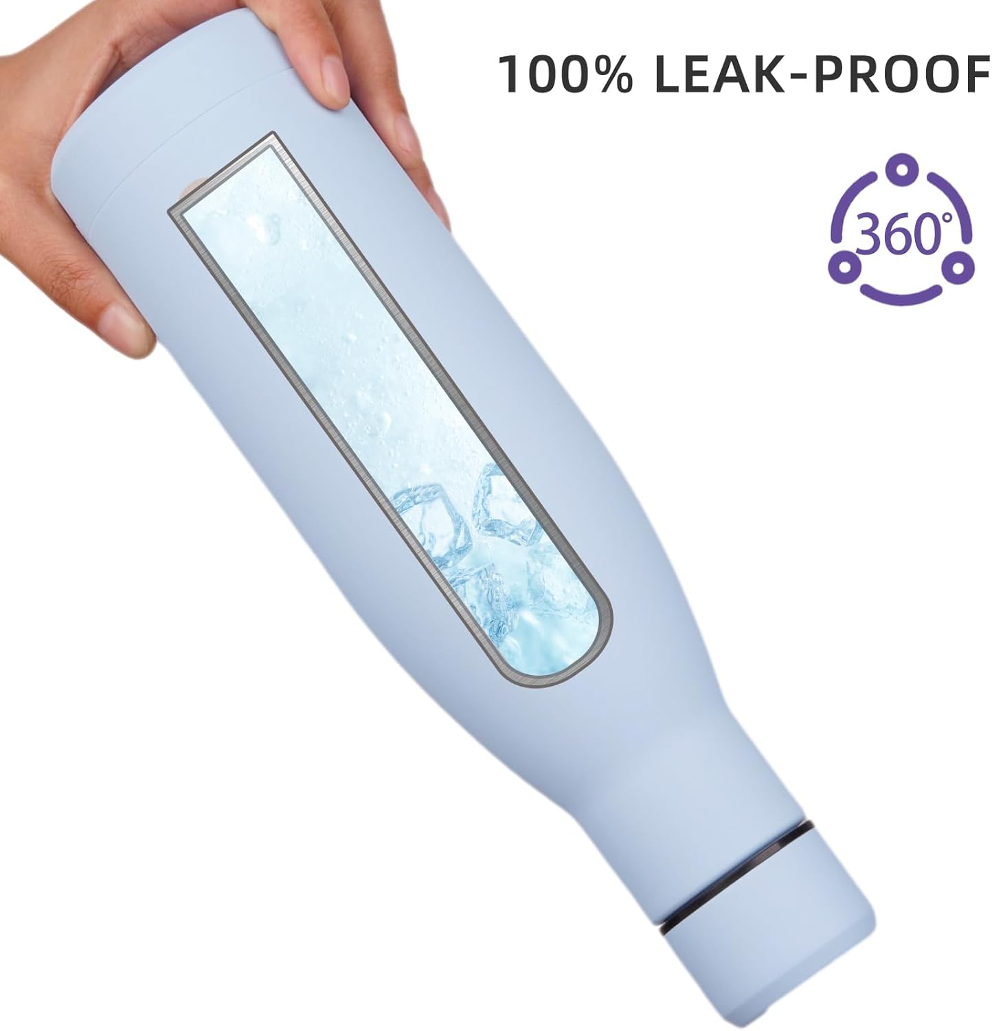 BJPKPK 25oz Insulated Stainless Steel Water Bottles Reusable Metal Travel Sports Water Bottle Keep Cold and Hot,Sky Blue