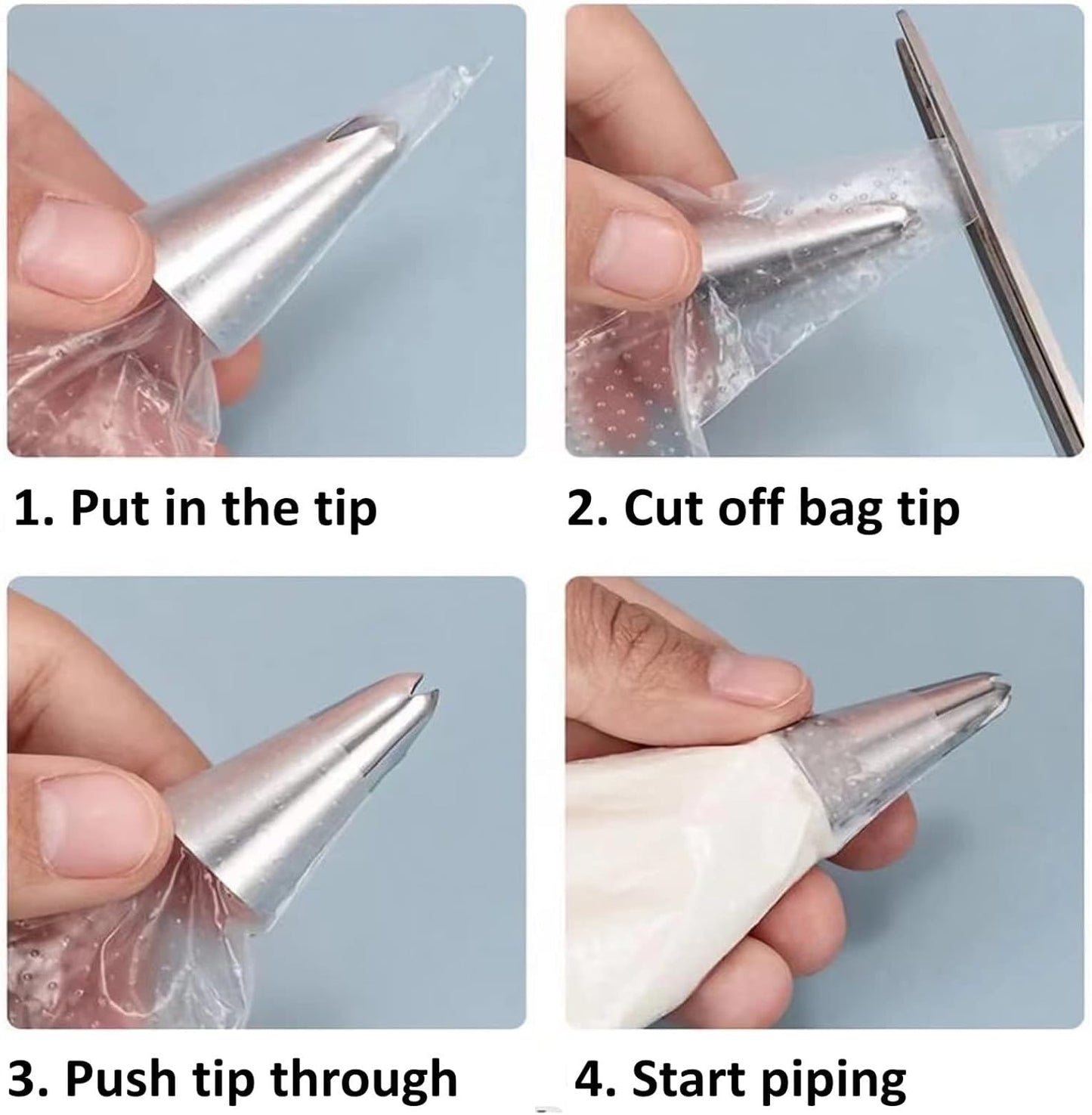 18 Inch Tipless Piping Bags for Royal Icing, Extra Thick Anti Burst Decorating Bags Butter Cream Cookies Decoration, Perfect for Professional Baking Lover