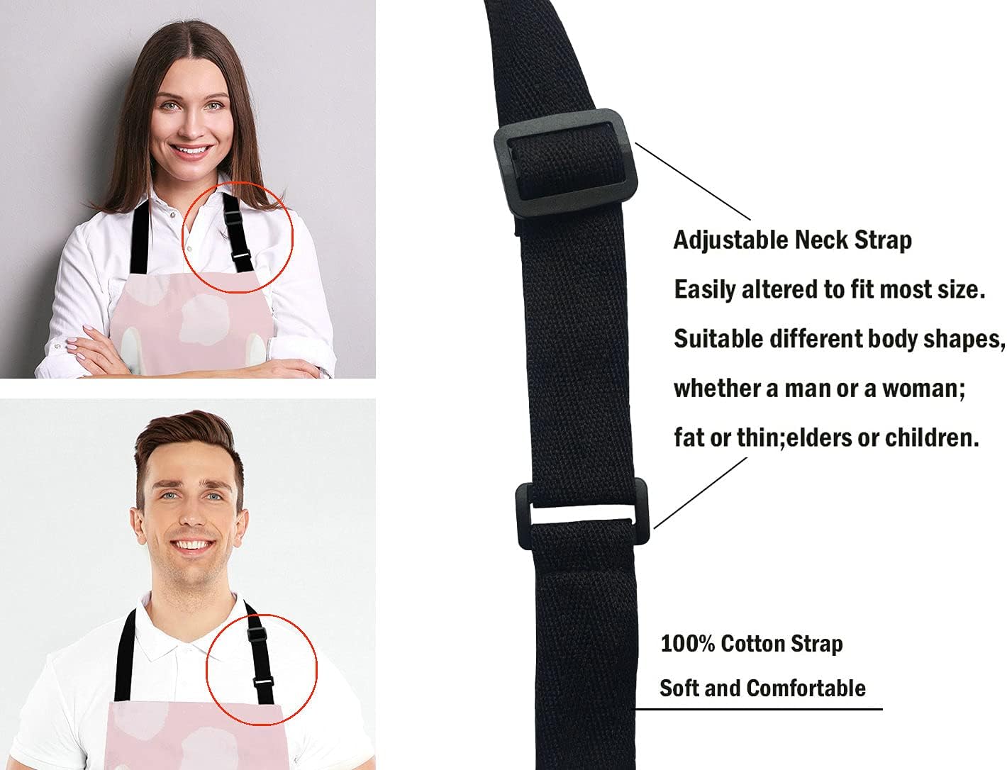 Llama with fun quote You are llamazing Bib Apron with Adjustable Neck for Men Women,Suitable for Home Kitchen Cooking Waitress Chef Grill Bistro Baking Apron