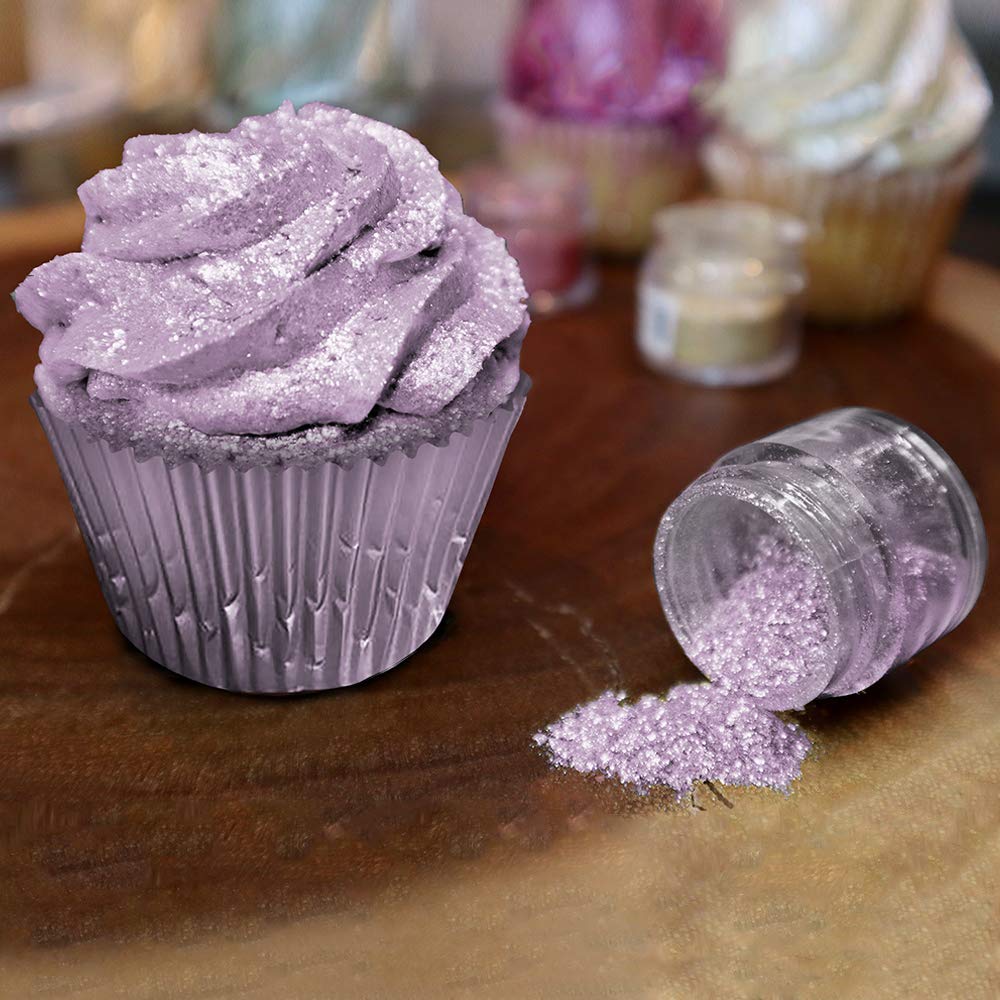 Bakell Lilac Purple Tinker Dust - (45g 1x Shaker Jar) | Add Elegance to Your Baking and Beverages with Edible Glitter!