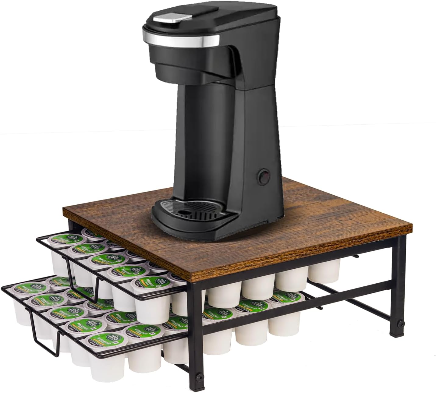 2 Tier Coffee Pod Drawer,60 Capacity Coffee Capsule Storage Organizer Holder For K Cups,Home Kitchen Counter Organizer