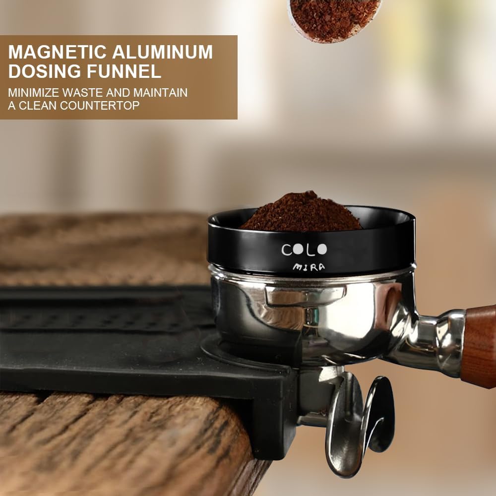 51mm Espresso Accessories Kit, Spring Loaded Calibrated Tamper, WDT Tool and Dosing Funnel, Espresso puck screen Set Fits Espresso Coffee Machines and 51mm Portafilters