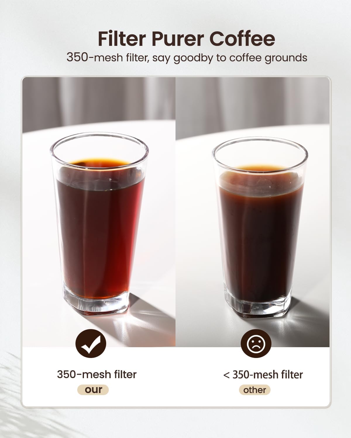 Maestri House Cold Brew Coffee Maker, 40oz Iced Tea and Coffee Maker Brewer Space Saving Tritan Pitcher, 350 Mesh Filter, 100% Leak-Proof