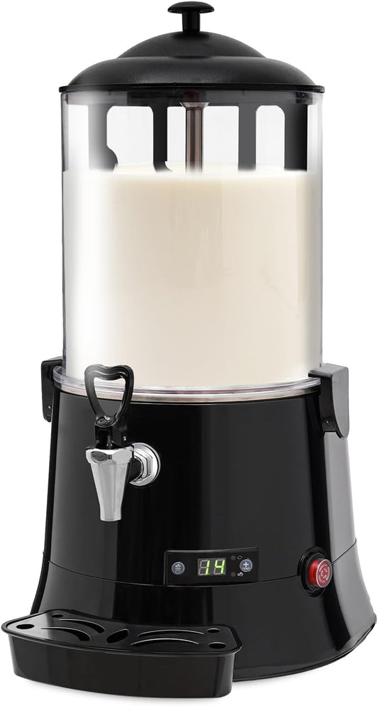 Hot Chocolate Maker Machine, 400W 10L/2.7Gal Electric Stainless Steel Hot Chocolate Dispenser Melting Machine, Commercial Beverage Warmer Coffee Maker for Kitchen Party, Black