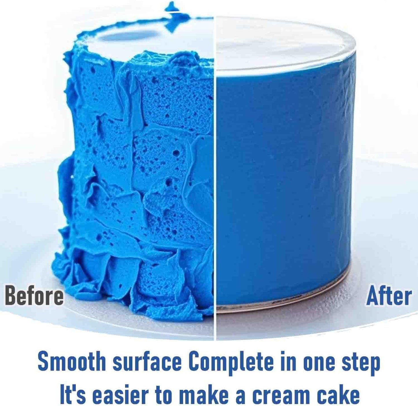 6-Piece Clear Acrylic Cake Decorating Scraper Set – Large Icing Smoothers and Edge Combs for Buttercream, Frosting, Mousse, and Baking Projects