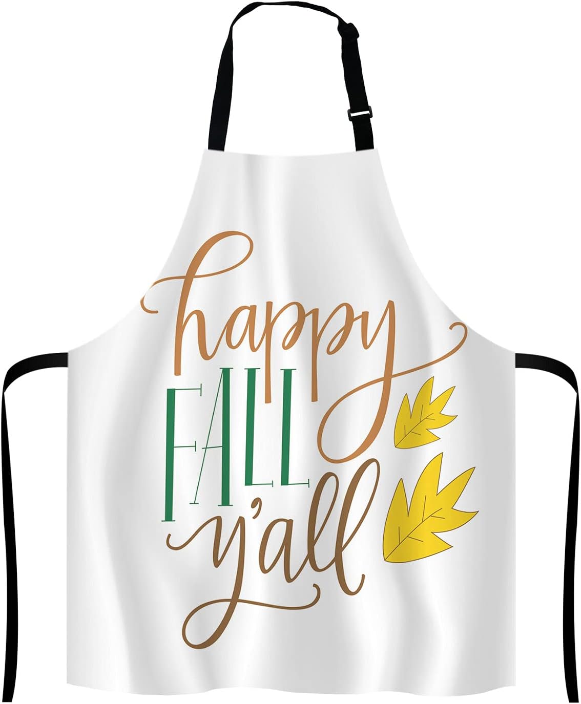Happy Fall Y'all Kitchen Cooking BBQ Chef Apron,Funny Apron for Men, Women - Dad Presents, Presents for Men - Birthday, Mothers Day Presents for Mom, Wife, Husband, Brother, Friends