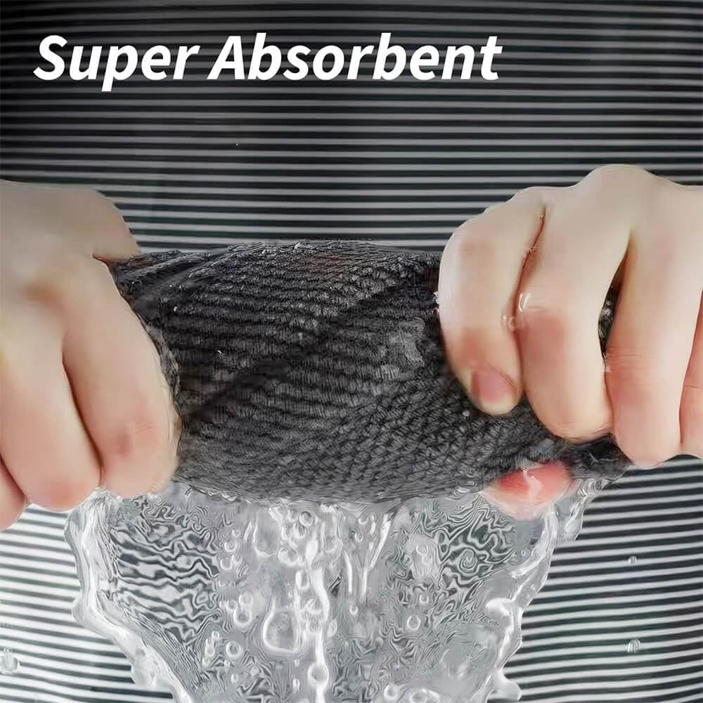 Barista Towels 8 Pack, Microfiber Coffee Cleaning Cloths for Espresso Machines, Steam Wands & Countertops – Essential Coffee Bar Accessories, 12”x12”, Grey