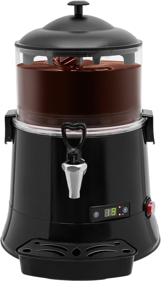 Hot Chocolate Maker Machine, 400W 5L/1.3Gal Electric Stainless Steel Hot Chocolate Dispenser Melting Machine, Commercial Beverage Warmer Coffee Maker for Kitchen Party, Black