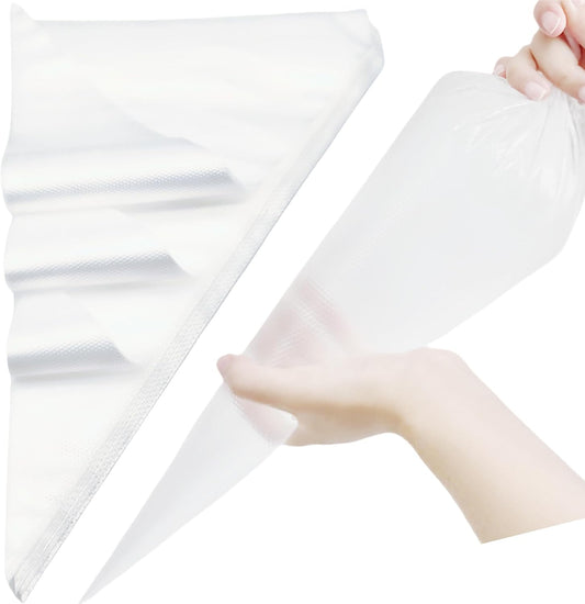 19 Inch Extra Large Piping Bags 200 Pack - Disposable Pastry Bags - Thick Anti-Burst Pastry Icing Frosting Piping Bags For Decorating Cupcakes Cakes Cookies (Large 19 Inch-200 Pack)