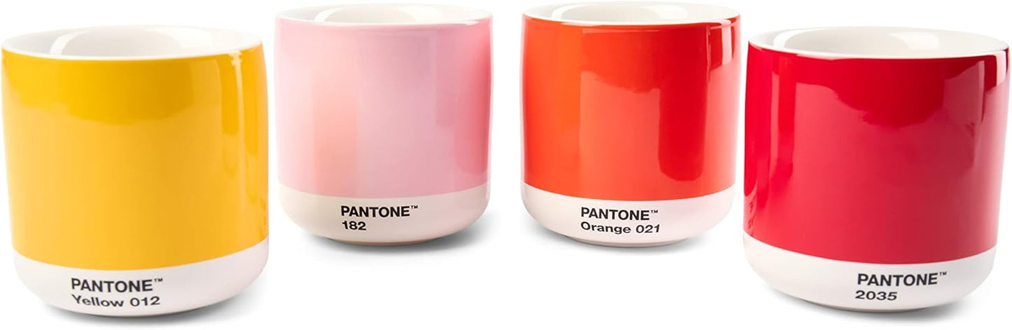 Copenhagen Design Pantone Latte Cup - Double Wall Thermo - Cappuccino Handleless Mug - 7.44oz/220ml, Light Pink 182