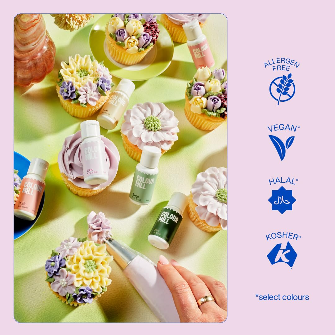 Colour Mill Oil-Based Food Coloring, 20 Milliliters Christmas Green