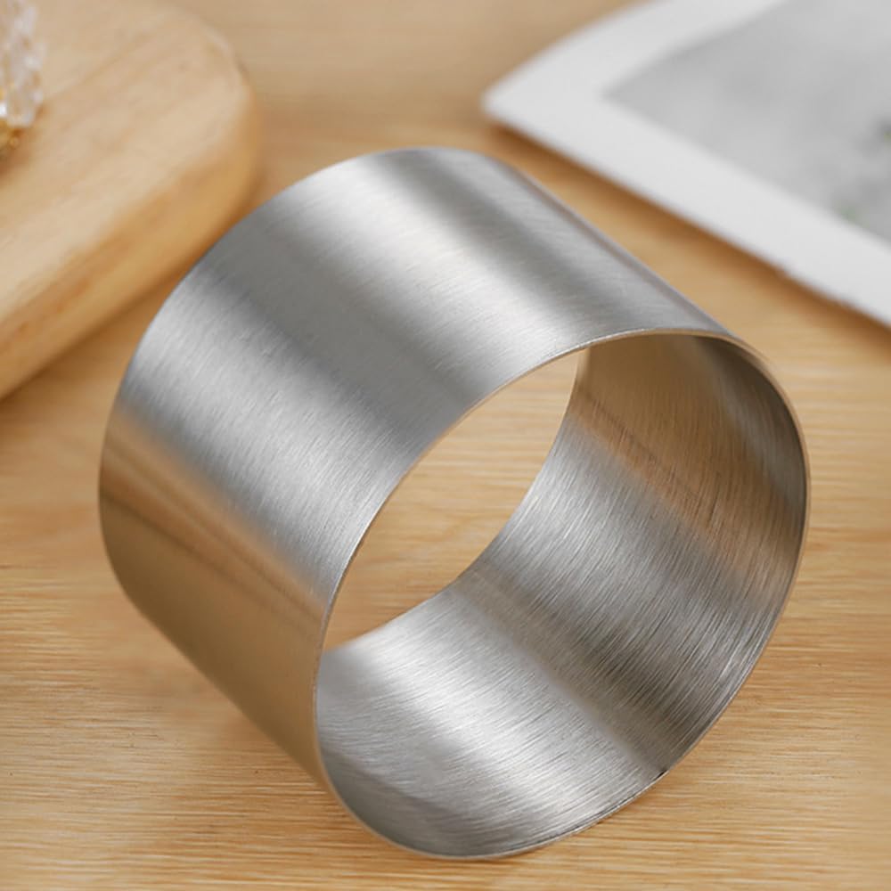 6 Packs Cake Rings Stainless Steel Nonstick Tart Ring Cake & Pastry Ring, Dessert Rings Set Round Cake Rings Mold 2-Inch