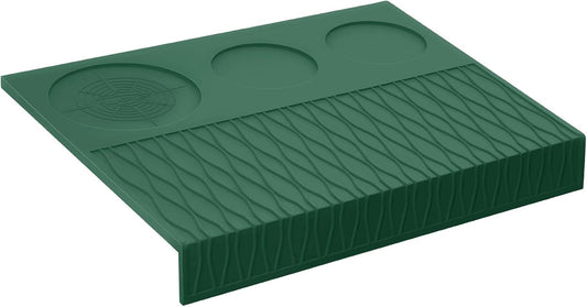 IKAPE Espresso Tamping Mat, Food Grade Silicone Coffee Tamper Mat, Portafilter Tamp Mat Espresso Accessory For Baristas, Waterproof Heat Resistant Tamping Pad Mat for Counter(Green)