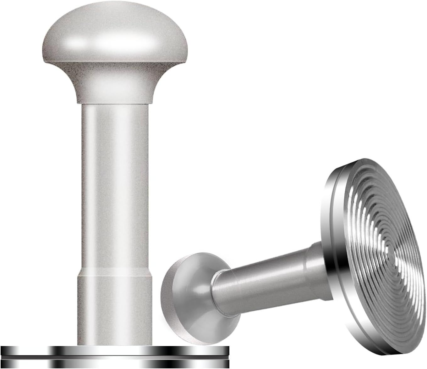 53.3mm Espresso Tamper - Premium Barista Coffee Tamper with Aluminum Handle and Stainless Steel Base, Compatible with Breville Barista Express 54mm Portafilter Basket (Gun Metal)