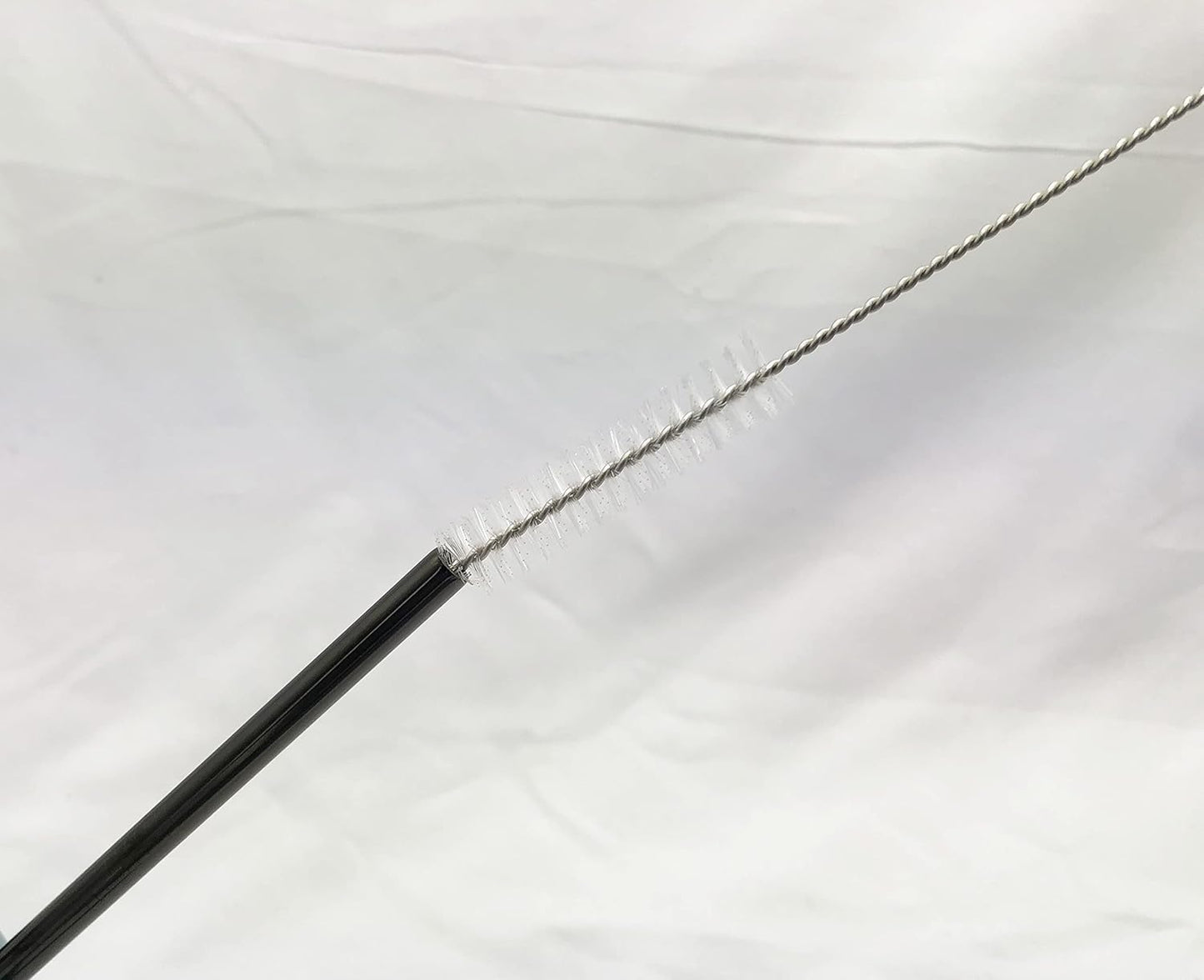 10 Pcs Stainless Steel Straws, Reusable Drinking Straws, Straight Metal Straw Sets with 2 Pcs Cleaning Brushes (8.5 Inch, Black)