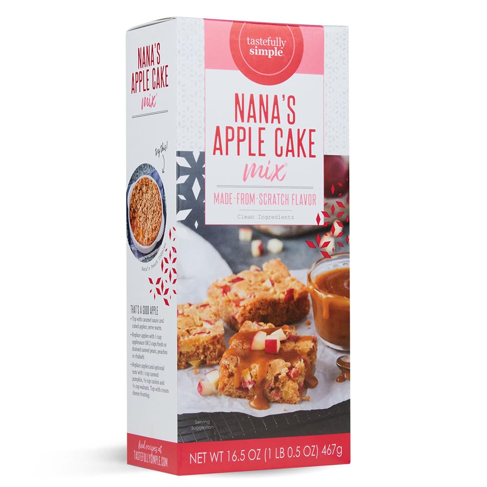 Tastefully Simple Nana's Apple Cake Mix, 16.5 Ounce (Pack of 2)
