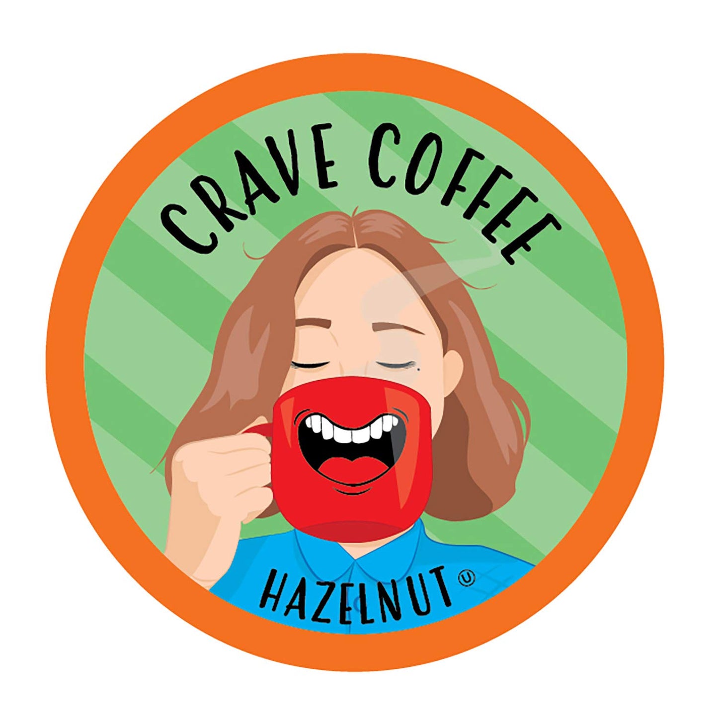 Crave Beverages Flavored Pods Compatible with 2 K-Cup Brewers, Hazelnut, 40 Count
