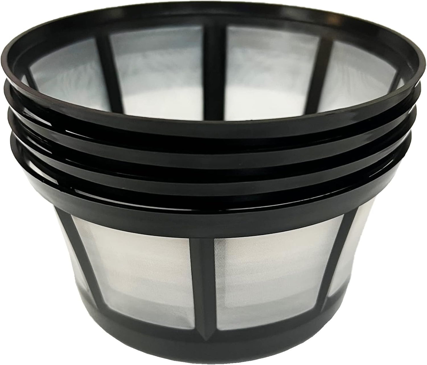 GoldTone Brand Reusable 8-12 Cup Basket Filter | Reusable Basket Coffee Filter Nylon Mesh fits Mr. Coffee, Black + Decker, Proctor Silex (4 Pack)