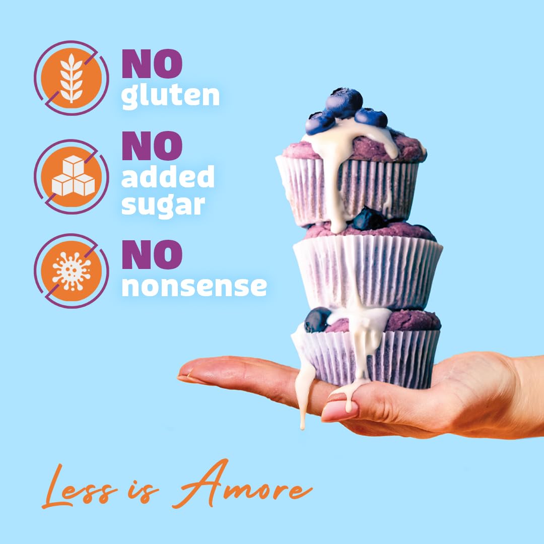 Dilettoso's Organic Gluten-Free Oat Flour Baking Mix | Variety Pack: Vanilla, Chocolate, and Wild Blueberry | Pancakes, Waffles, Cupcakes, Brownies, and Cookies | 10oz AMORE Mix (3 Boxes)