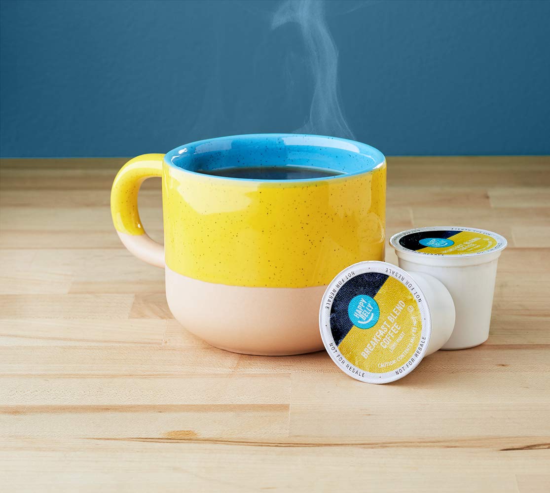 Amazon Brand - Happy Belly Light Roast Coffee Pods, Breakfast Blend, Compatible with Keurig 2.0 K-Cup Brewers, 100 Count