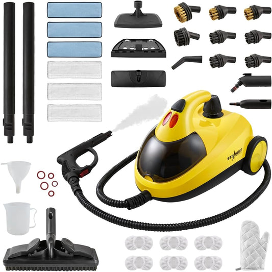 37-in-1 Steam Cleaner mop for Home & Car, 2L Water Tank, 4.3ft Hose, Deep Steam Cleaning for Floors, Tiles, Grout, Windows, Kitchen, Living Room – Multi-Surface Steamer