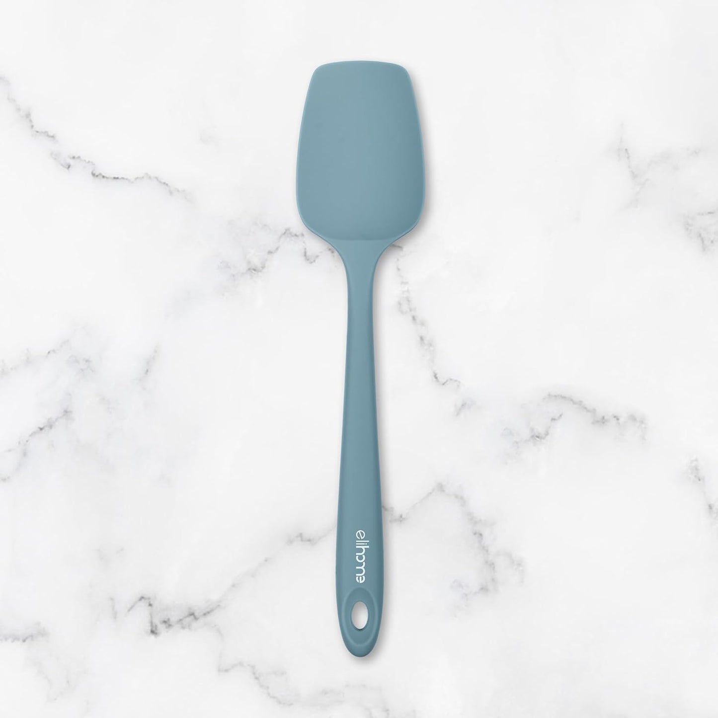 Elihome Classic Silicone Spoonula - Non-Stick Heat Resistant Silicone Scraper Spatula for Mixing, Serving, Scraping, Stirring, and More - 11 Inch, Slate Teal Grey
