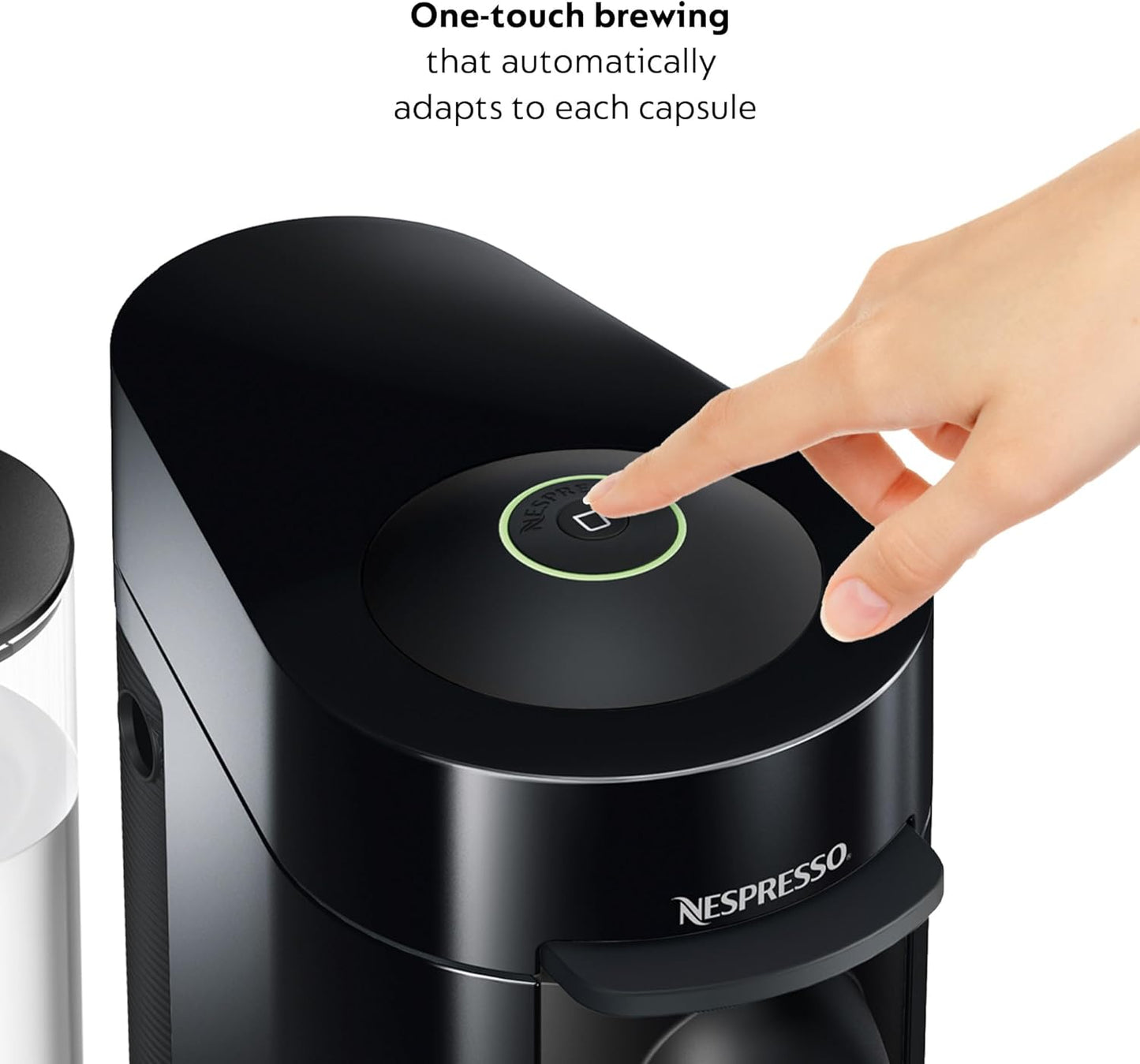 Nespresso VertuoPlus Coffee and Espresso Machine by De'Longhi with Milk Frother, Ink Black