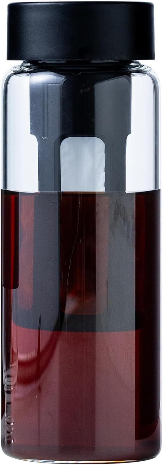 19oz Cold Brew Bottle, Cold Brew Maker with Removable Filter, BPA - Free Portable Cold Brew Tea Bottle for Iced Tea, Cold Brew & Fruit Infusion (Black)
