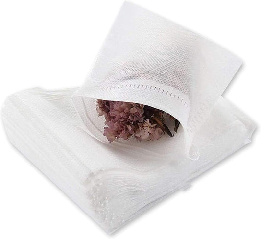 Fenshine 400 Pcs Tea Filter Bags Disposable Empty Tea Bags Drawstring Seal Tea Infusers Bag for Loose Leaf Teal