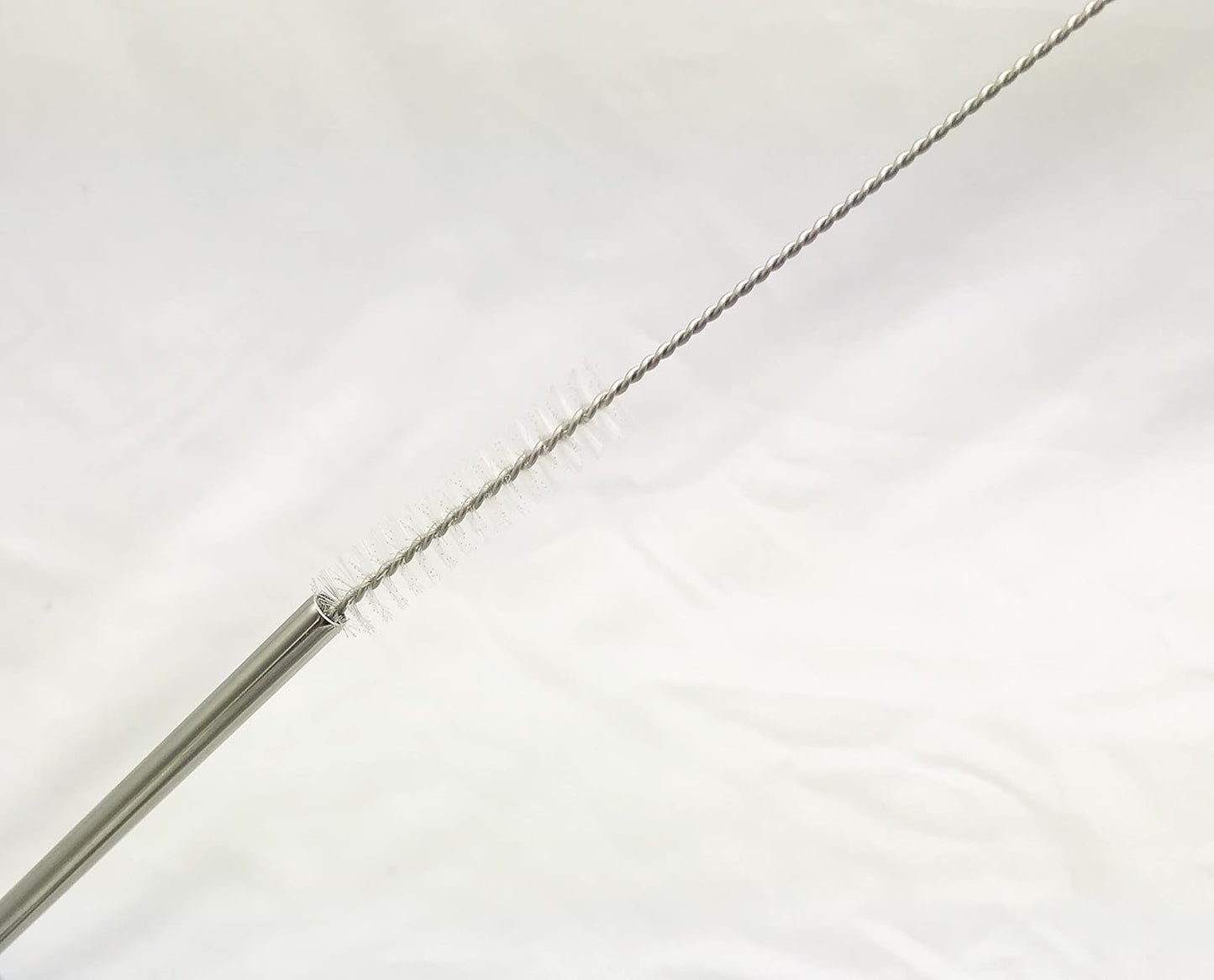 10 Pcs Stainless Steel Straws, Reusable Drinking Straws, Straight Metal Straw Sets with 2 Pcs Cleaning Brushes (10.5 Inch, Silver)