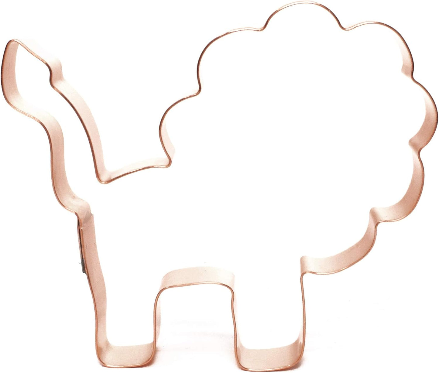 Simple Lion Cookie Cutter 4.5 Inch Handmade Copper USA-Made by The Fussy Pup