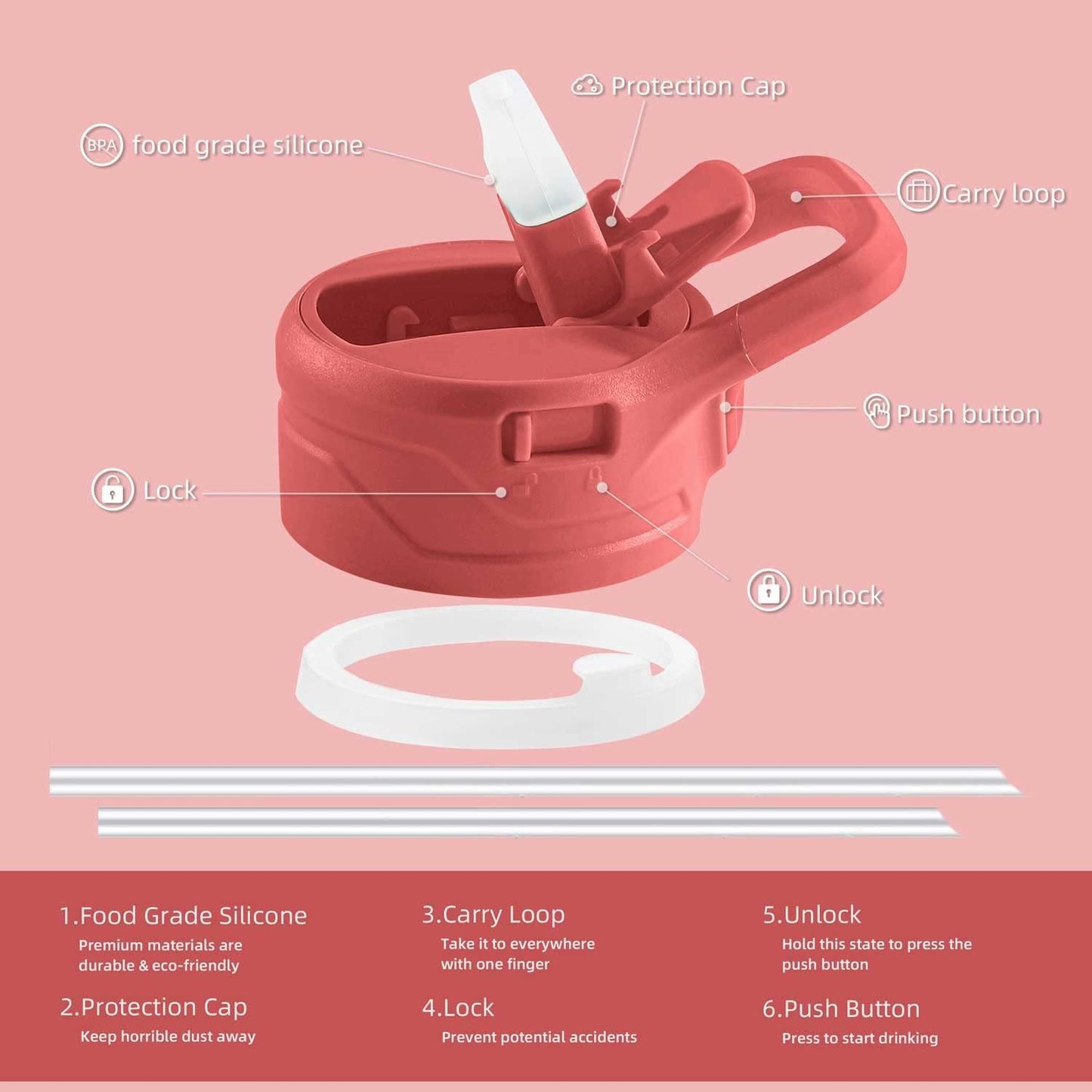 IDEUS Insulated Water Bottle 12oz, Stainless Steel Insulated Water Bottle For School, Insulated Bottles With Straws Leakproof, Vacuum Double Wall Water Bottles For Boys And Girls With 2 Lids, BPA Free