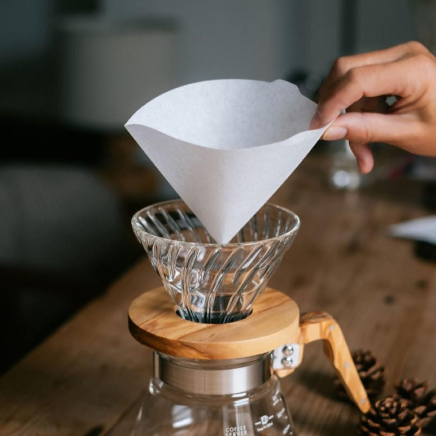 Hario V60 Paper Coffee Filter, Size 02, White, 100ct