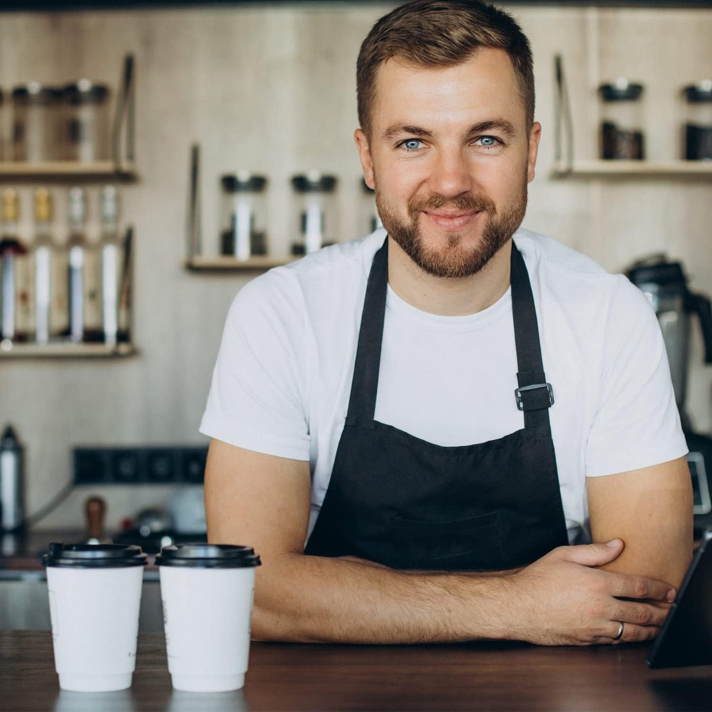 Smygoods White - Double Wall Coffee Cup - (12 OZ, 26 Count) For Hot Beverages, Tea, Espresso, Cocoa - To Go Drink Containers, Café & Office