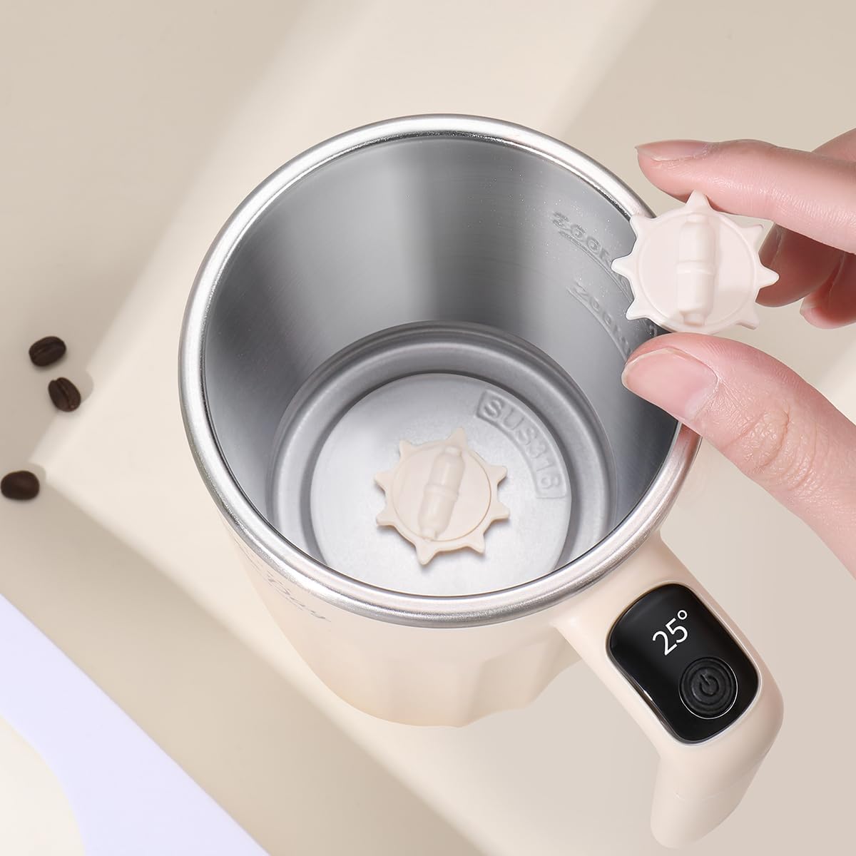 Drink Stirrer,Electric Mixing Mug,Electric Stirring Coffee Mug,Stirring mug, Coffee Mugs,Suitable for Coffee, Milk, Cocoa and Other Beverages