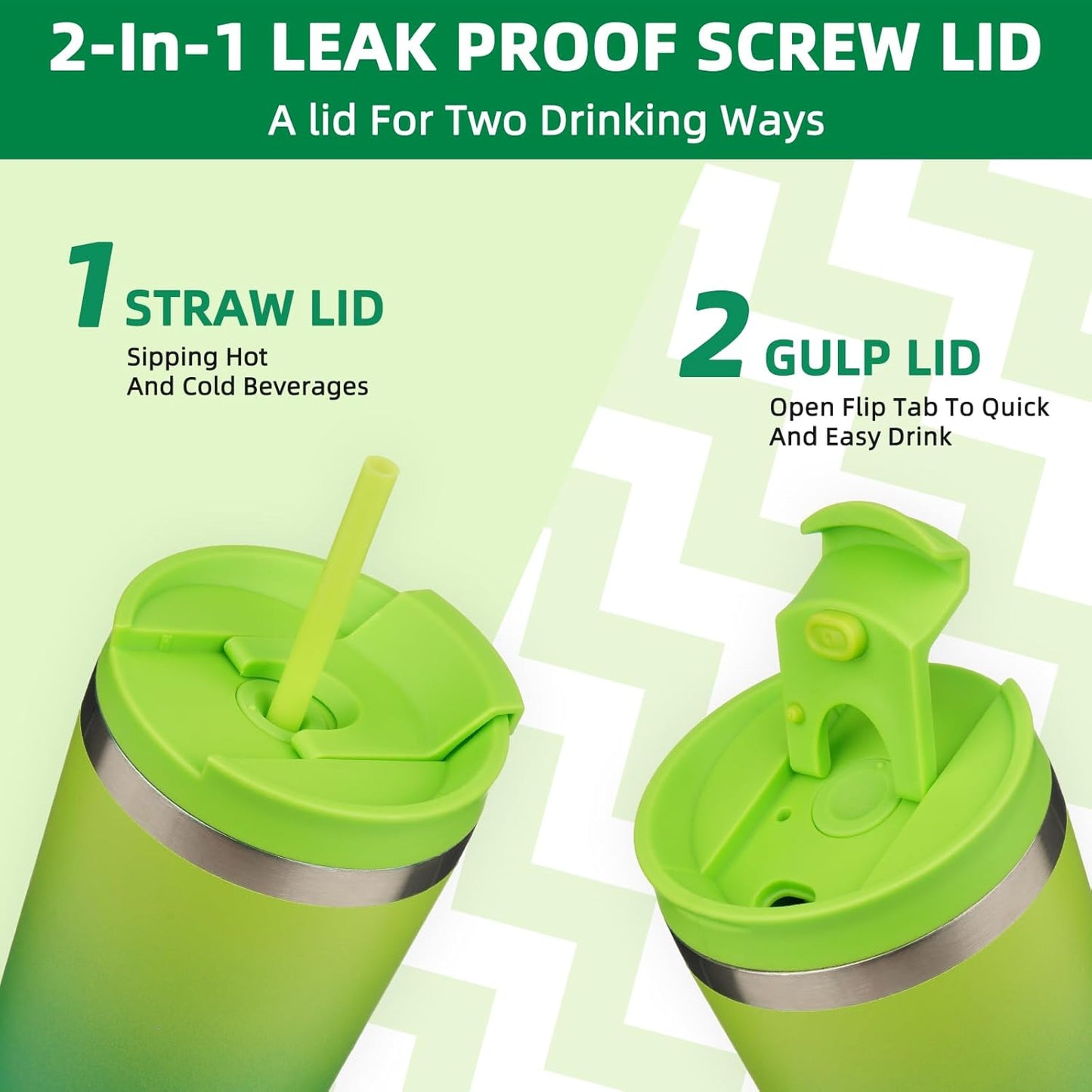 BJPKPK 18oz Tumbler With lid And Straw Stainless Steel Travel Coffee Mug Insulated Tumblers Cups,Bamboo Grove