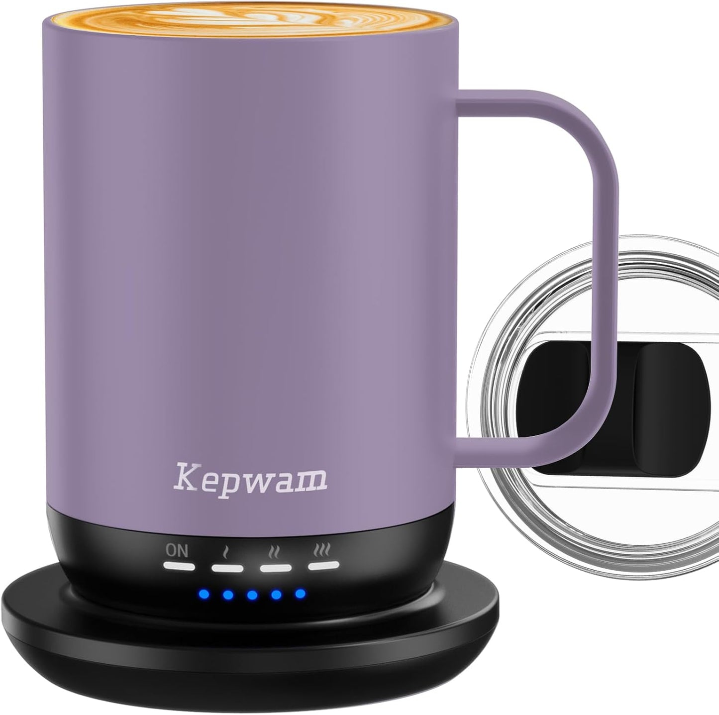 Self Heating Coffee Mug T1-16oz Fast Heating & Ultra Long-Lasting Battery Life, Heated Coffee Mug Up to 149℉ - Touch & App Controlled Coffee Mug, Birthday Gifts for Women and Men