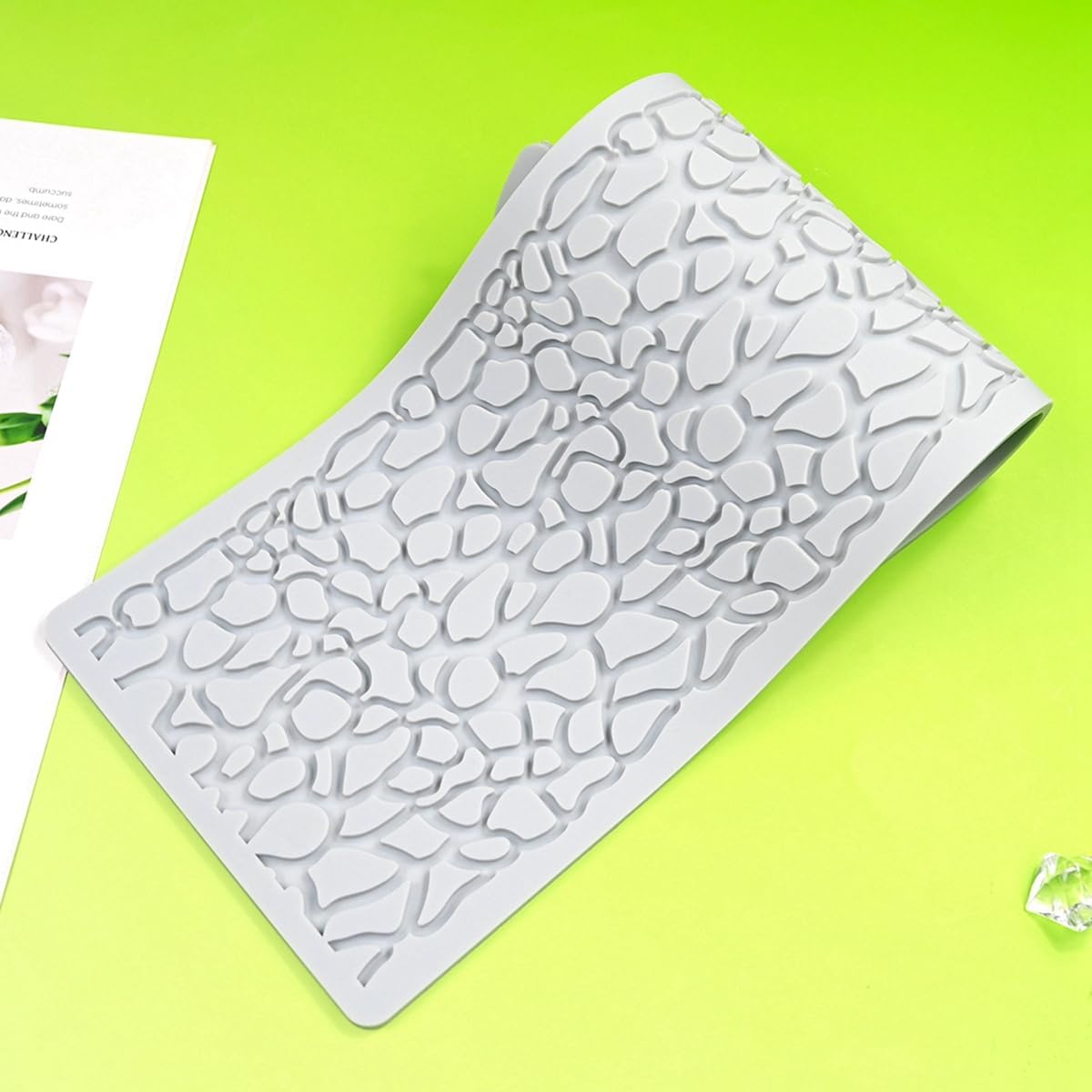 TUKE Hollow Out Irregular Pattern Lace Cake Border Cake Decorating Tool Fondant Mould Mat DIY Silicone Sugar Craft Cake Lace Mold (I_ Irregular)