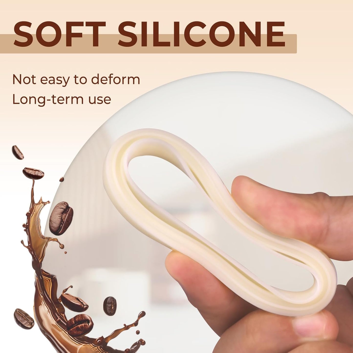 3 Pcs 54mm Silicone Steam Ring, No BPA Silicone Gasket Replacement Compatible with Barista 878/870/860/880/810/840/450/500 and Sage 880/878/875/870/810/500, for Espresso Machine Repair and Upgrade