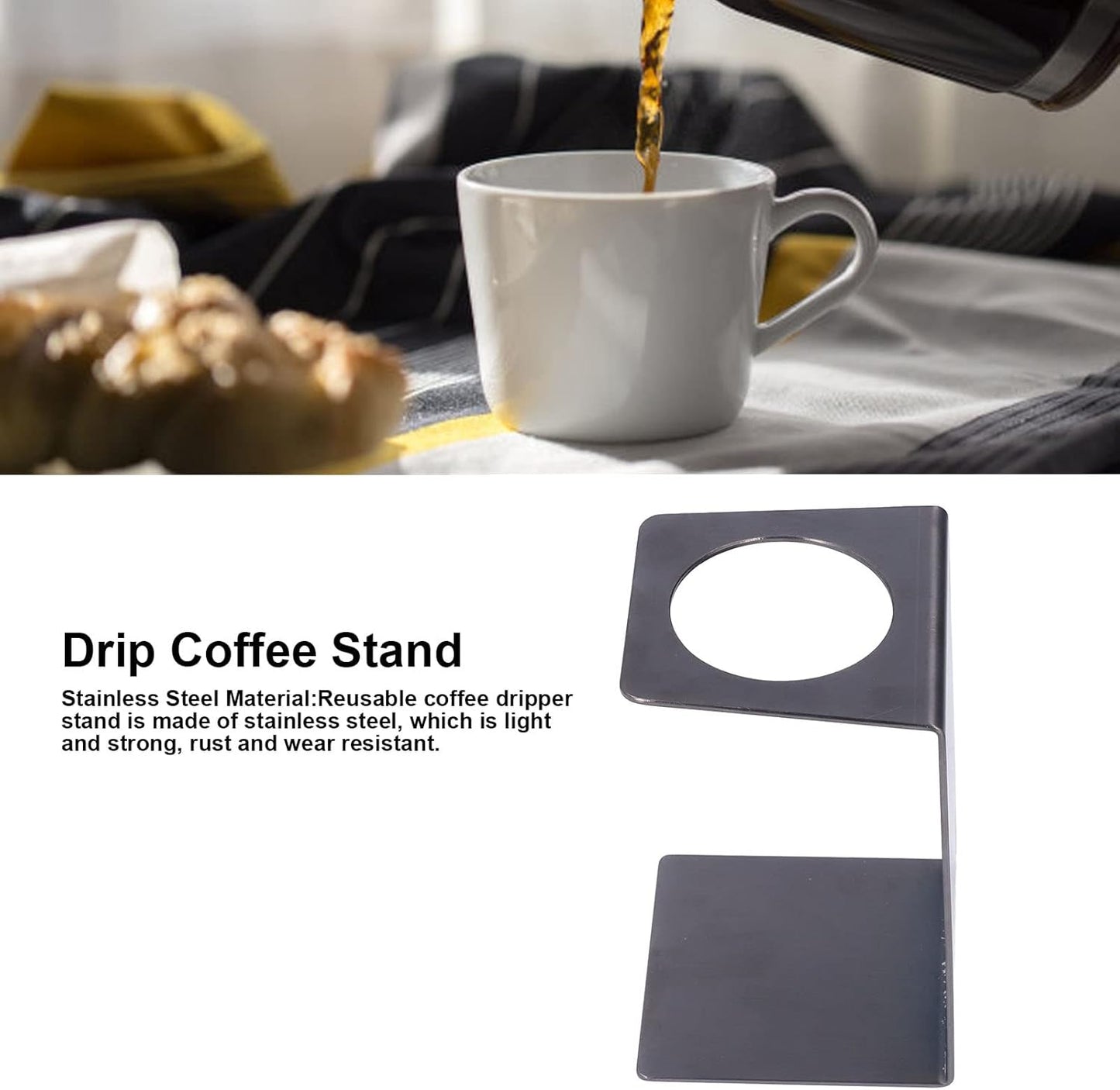 Drip Coffee Stand, Pour Over Coffee Maker Coffee Dripper Holder for Coffee Connoisseurs Coffee Lovers for Best Coffee Experience(Golden)