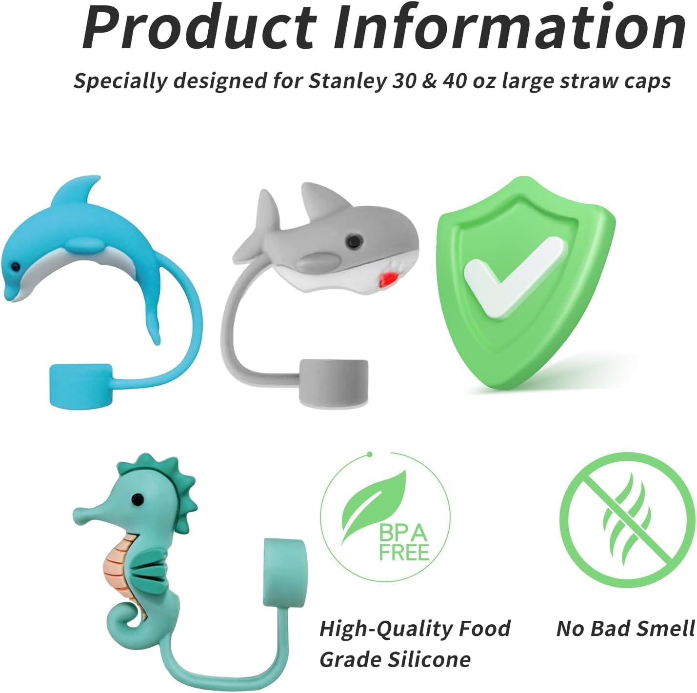 5pcs Free Pick Up Straw Topper for Stanley/Owala/Brumate/Hydro 10mm/0.39inch Diameter Straws