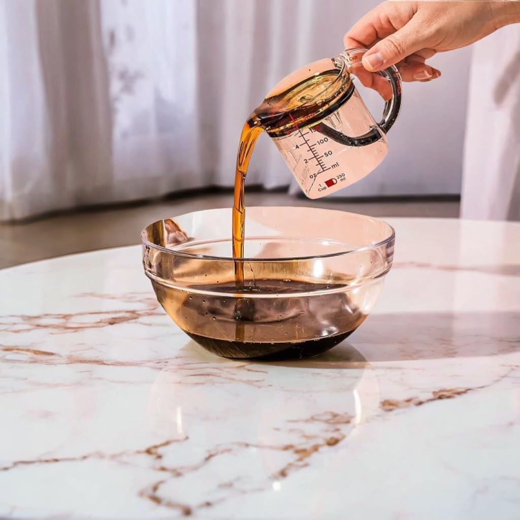 4-in-1 Adjustable Measuring Cup, Multi-Functional Measuring Cup with Scraper-Style Seal Base, Can Be Raised to Create Four Different Measurements 1/4 1/3 1/2 and 1, for Cooking and Baking