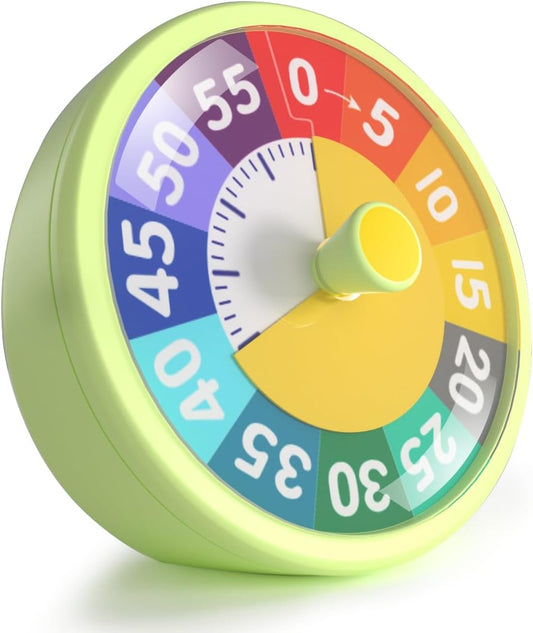 G.CATACC 60 Minute Visual Timer for Classroom Kids Teachers, 4-Inch Countdown Timer for Kitchen Cooking, Toddler, Training, Study, Work (Battery Not Included)