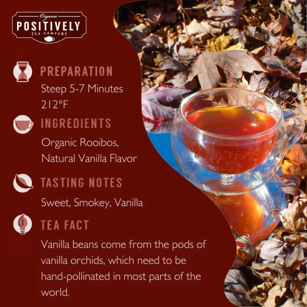 Organic Positively Tea Company, Rooibos Tea Sampler, Loose Leaf, 4 Ounce, 3 Pack