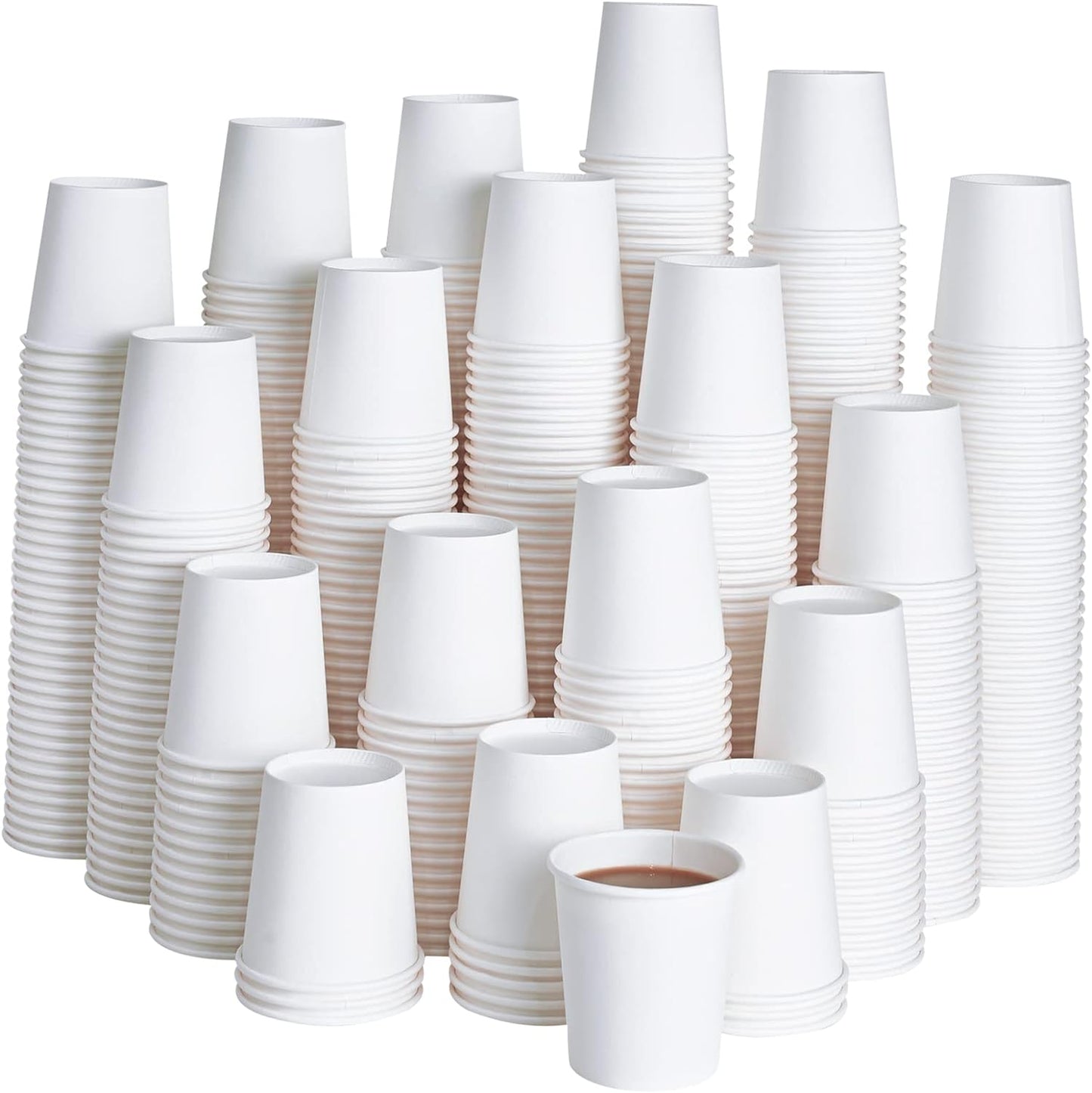 LITOPAK 500 Pack 4 oz Paper Cups, White Disposable Paper Coffee Cups for Party, Picnic, and Travel