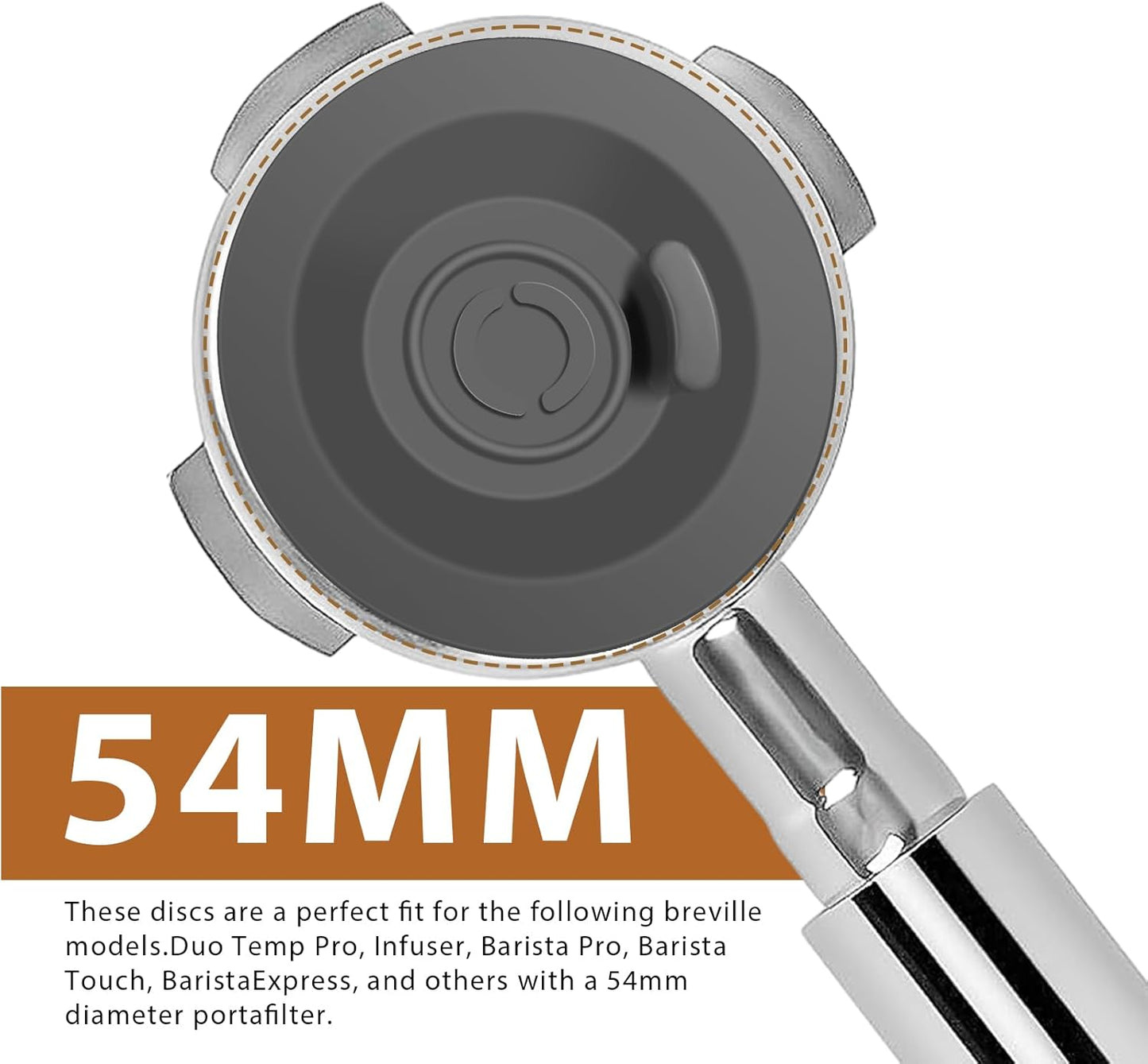 54mm Espresso Backflush Cleaning Disc for Breville Espresso Machines 2 Pack Silicone Blind Filter Disk – Durable Espresso Machine Cleaner Accessories